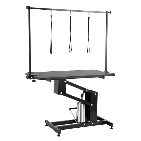 Vevor 109Cm Hydraulic Pet Grooming Table Heavy Duty Dog Arm For Medium/ Small Dogs Height Adjustable Station Anti Slip Tabletop /Dog Max Bearing 182Kg