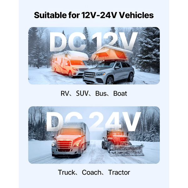 Diesel Air Heater 8 Kw Dc12 24V Fast Heating Parking With Remote Control And Color Digital Display 10L Fuel Tank Low Noise Voice Announcement For Rv T