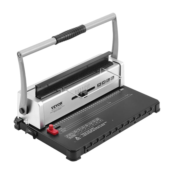 Vevor Coil Spiral Binding Machine Manual Book Maker 34 Hole 120 Sheets Punch Binder With Adjustable 3/16" 9/16" Spines And Side Margin For Letter Size