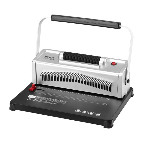 Vevor Coil Spiral Binding Machine Manual Book Maker With Electric 46 Holes 500 Sheets Punch Binder 100Pcs 5/16'' Spines For Letter Size A4 A5 School S