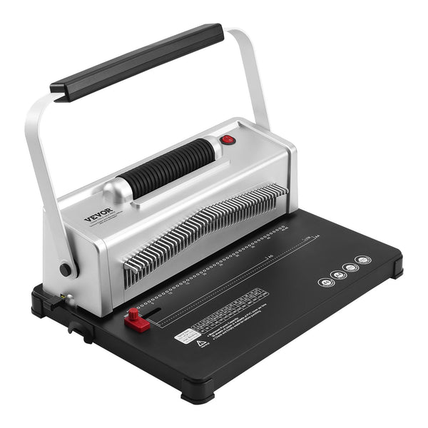 Vevor Coil Spiral Binding Machine Manual Book Maker With Electric 46 Holes 500 Sheets Punch Binder 100Pcs 5/16'' Spines For Letter Size A4 A5 School S