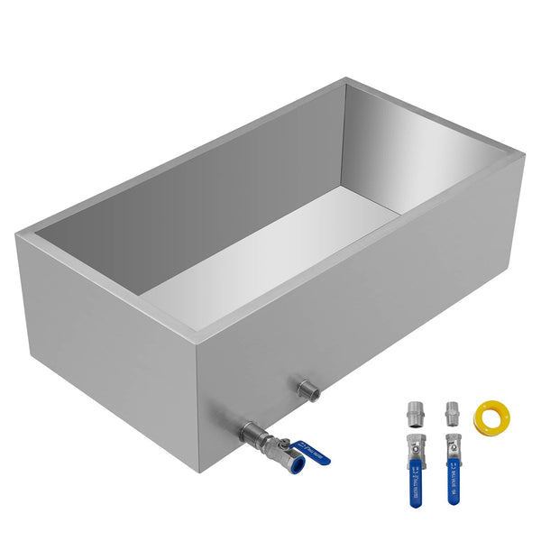 Vevor Maple Syrup Evaporator Pan 76X41x24 Cm Stainless Steel Boiling With Valve For Steamers