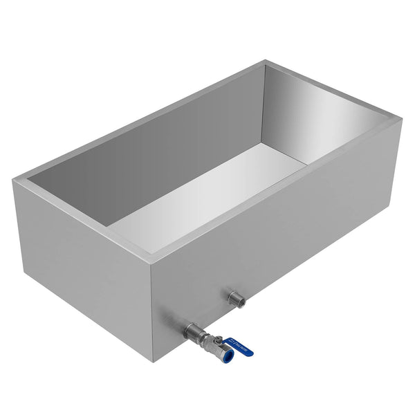Vevor Maple Syrup Evaporator Pan 76X41x24 Cm Stainless Steel Boiling With Valve For Steamers