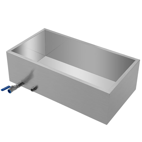 Vevor Maple Syrup Evaporator Pan 76X41x24 Cm Stainless Steel Boiling With Valve For Steamers