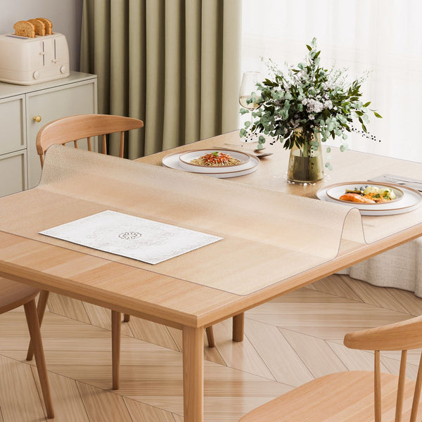 Vevor Plastic Table Cover 42 X 60 Inch 1.5 Mm Thick Frosted Protector Rectangle Pvc Desk Mat Waterproof & Easy Cleaning Pad Tablecloth For Office Dres