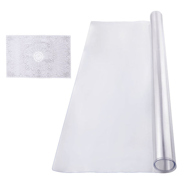 Vevor Plastic Table Cover 54 X Inch 2.0 Mm Thick Clear Protector Square Pvc Desk Mat Waterproof & Easy Cleaning Pad Tablecloth For Office Dresser Dini