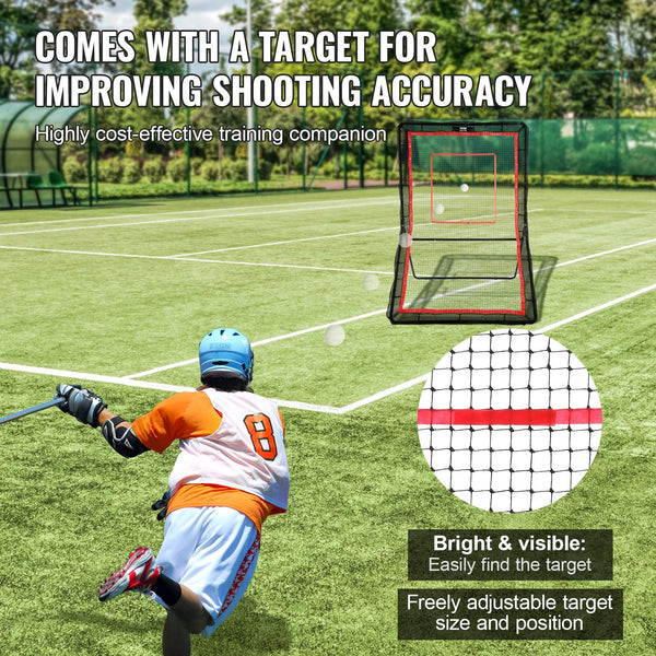 Vevor Lacrosse Rebounder For Backyard 5X7 Ft Bounce Net Pitchback Throwback Baseball Softball Return Training Screen Adjustable Angle Shooting Practic