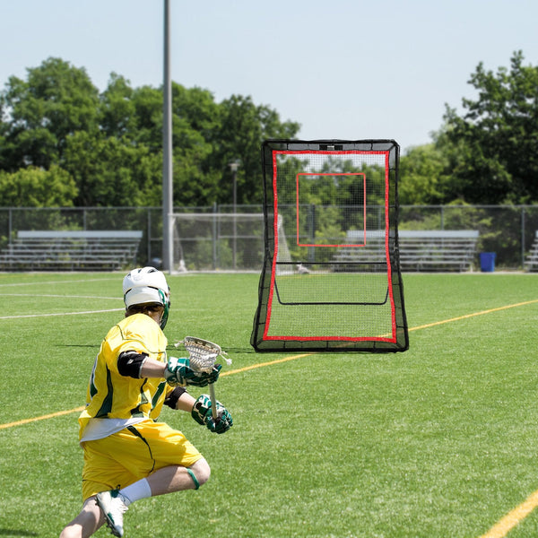 Vevor Lacrosse Rebounder For Backyard 5X7 Ft Bounce Net Pitchback Throwback Baseball Softball Return Training Screen Adjustable Angle Shooting Practic