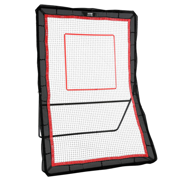 Vevor Lacrosse Rebounder For Backyard 5X7 Ft Bounce Net Pitchback Throwback Baseball Softball Return Training Screen Adjustable Angle Shooting Practic