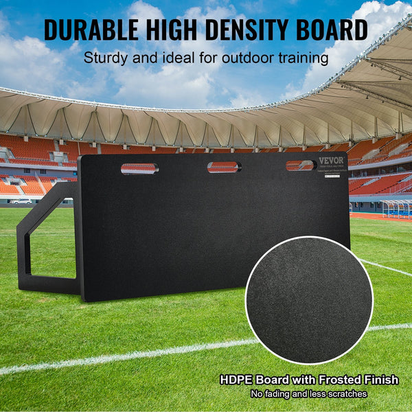 Soccer Rebounder Board 115X45 Cm Portable Wall With 2 Angles Foldable Hdpe Kickback Training Equipment For Kids And Adults Passing & Shooting Practice