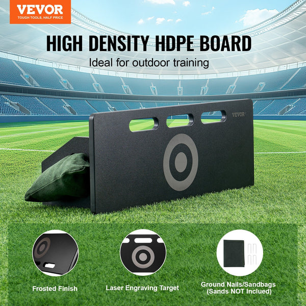 Soccer Rebounder Board 32"X12" Portable Wall With Angles Foldable Hdpe Kickback Training Equipment For Kids And Adults Passing & Shooting Practice Tra