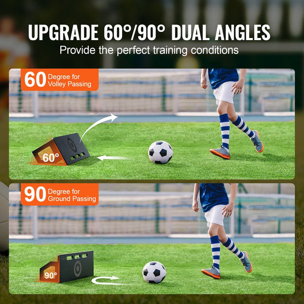 Soccer Rebounder Board 32"X12" Portable Wall With Angles Foldable Hdpe Kickback Training Equipment For Kids And Adults Passing & Shooting Practice Tra