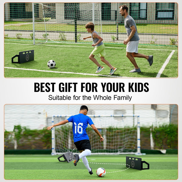 Soccer Rebounder Board 32"X12" Portable Wall With Angles Foldable Hdpe Kickback Training Equipment For Kids And Adults Passing & Shooting Practice Tra