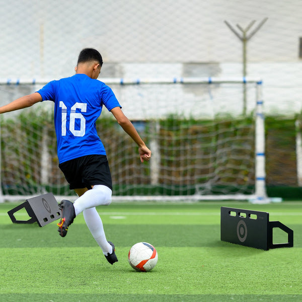 Soccer Rebounder Board 32"X12" Portable Wall With Angles Foldable Hdpe Kickback Training Equipment For Kids And Adults Passing & Shooting Practice Tra