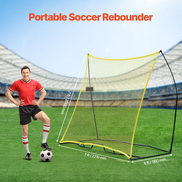 Vevor 7X7ft Soccer Rebounder Portable Trainer Net With Bag Training Aids
