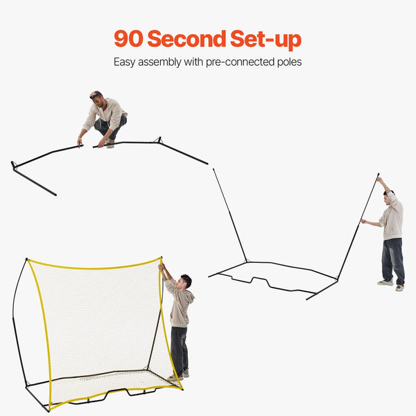 Vevor 7X7ft Soccer Rebounder Portable Trainer Net With Bag Training Aids