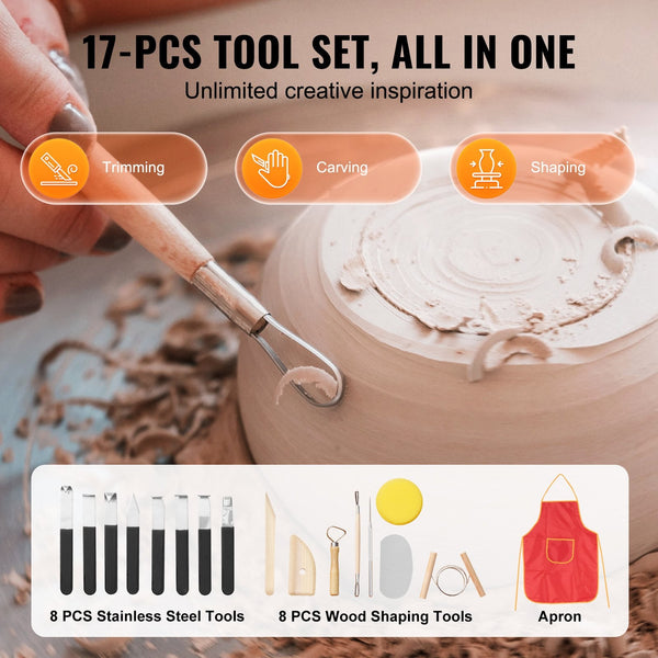 Vevor Pottery Wheel 11 Inch Forming Machine 450W Electric With Foot Pedal And Lcd Touch Screen Direct Drive Ceramic Shaping Tools Diy Art Craft White