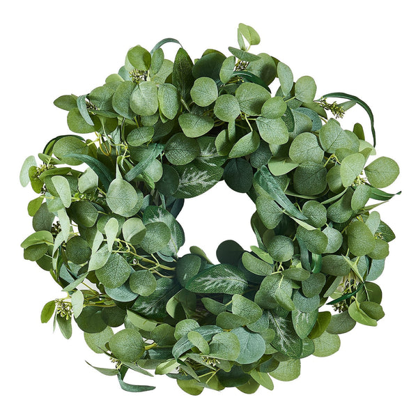 Vevor Artificial Decorative Wreath 66.04 Cm Green Eucalyptus Leaves Year Round Artificial Plants