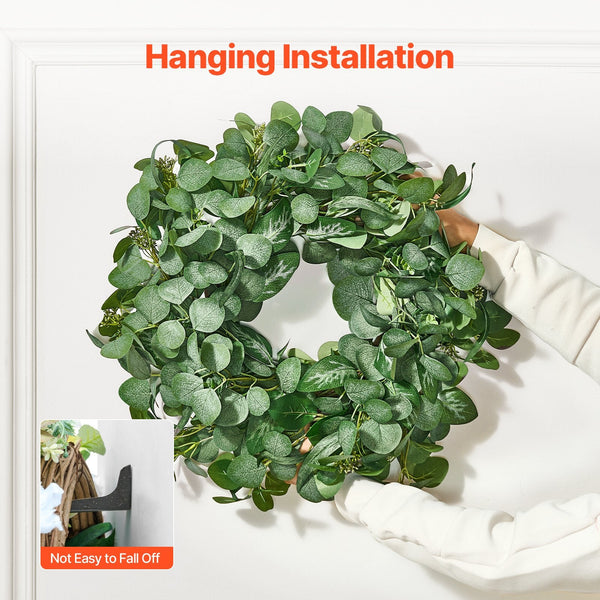 Vevor Artificial Decorative Wreath 66.04 Cm Green Eucalyptus Leaves Year Round Artificial Plants