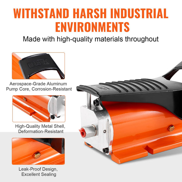 10000Psi Air Hydraulic Pump 0.18 Gal Reservoir Npt 3/8 In Oil Outlet 1/4 Inlet Metal Shell Actuated Treadle Foot For Precision Industrial Machinery An