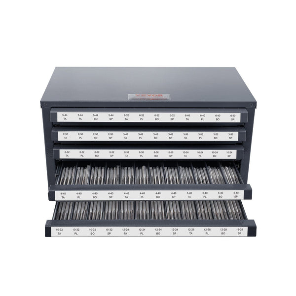Tap Dispenser Cabinet Five Drawer Organizer For #2 56 #12 28 Steel With Labels 60 Compartment Stackable Storage Tool Boxes