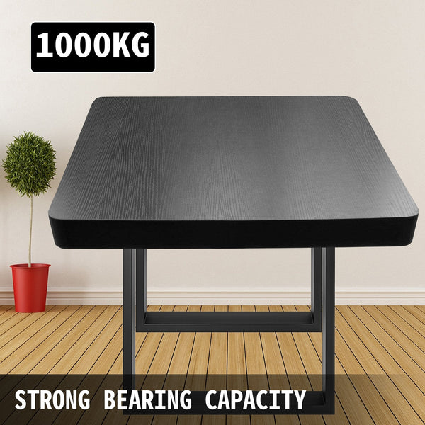 Vevor Black Metal Table Legs Set Of 2 Steel 35X28 Inch Dining Office Computer Desk Bench Country Style Diy Furniture Dining Table Legs