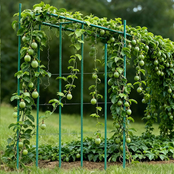 Garden Stakes 25 Pack 2100 Mm Plastic Coated Metal Tomato Sticks For Plants Support With Pointed End And Non Slip Bumps Growing Climbing Outdoor Veget
