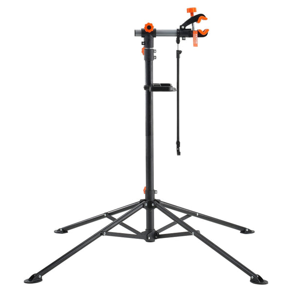 Bike Repair Stand 80 Lbs Heavy Duty Steel Bicycle Adjustable Height Maintenance Workstand With Magnetic Tool Tray Telescopic Arm Foldable For Home Sho