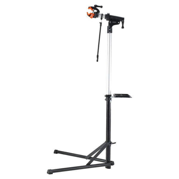 Bike Repair Stand 66 Lbs Heavy Duty Aluminum Bicycle Adjustable Height Maintenance Workstand With Magnetic Tool Tray Telescopic Arm Foldable For Home