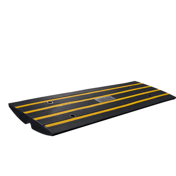 Curb Ramp 6.5 Cm Rise Rubber Heavy Duty 15 Tons Weight Capacity Threshold Curbside Bridge For Loading Dock Garage Sidewalk Expandable Full Set Drivewa