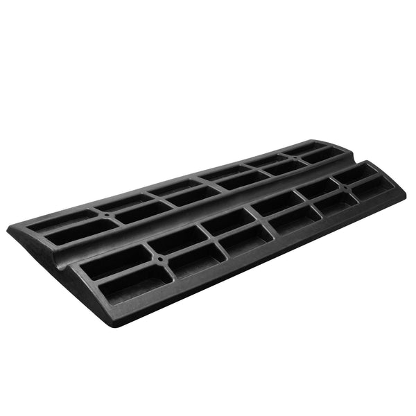 Curb Ramp 6.5 Cm Rise Rubber Heavy Duty 15 Tons Weight Capacity Threshold Curbside Bridge For Loading Dock Garage Sidewalk Expandable Full Set Drivewa