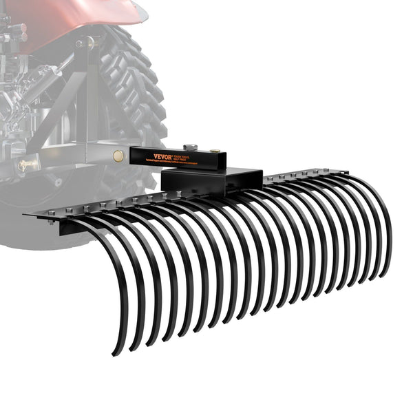 Tow Behind Landscape Rake 1.5M Dethatcher With 21 Steel Coil Tines Lawn Attaches 1.2M Or 15M Toolbars And 3 Point Suspension Systems For Leaves Pine N