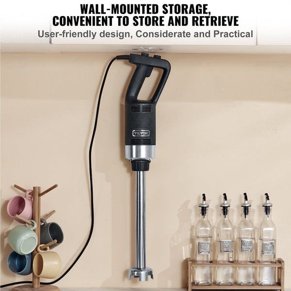 Vevor Commercial Immersion Blender Heavy Duty Hand Mixer 750W Variable Speed Countertop Blenders