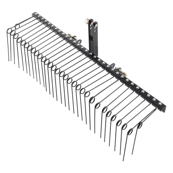 Tow Behind Landscape Rake 1.8M Dethatcher With 32 Steel Tines Lawn Attaches Category Point Hitch For Tractor Leaves Pine Needles Straw And Grass Garde