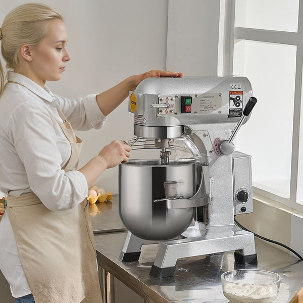 Commercial Food Mixer 10L Stand With 3 Adjustable Speeds 550W Dough Stainless Steel Bowl And Mixing Attachments Ideal For Restaurant Bakery Pastry Sho