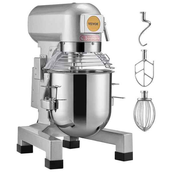 Commercial Food Mixer 10L Stand With 3 Adjustable Speeds 550W Dough Stainless Steel Bowl And Mixing Attachments Ideal For Restaurant Bakery Pastry Sho