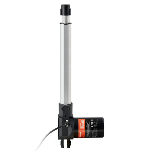 Linear Actuator 12V 10 Inch Heavy Duty 1320Lbs/6000N 0.19"/S Motion With Mounting Bracket & Ip44 Protection For Electric Door Industrial Machinery Ves