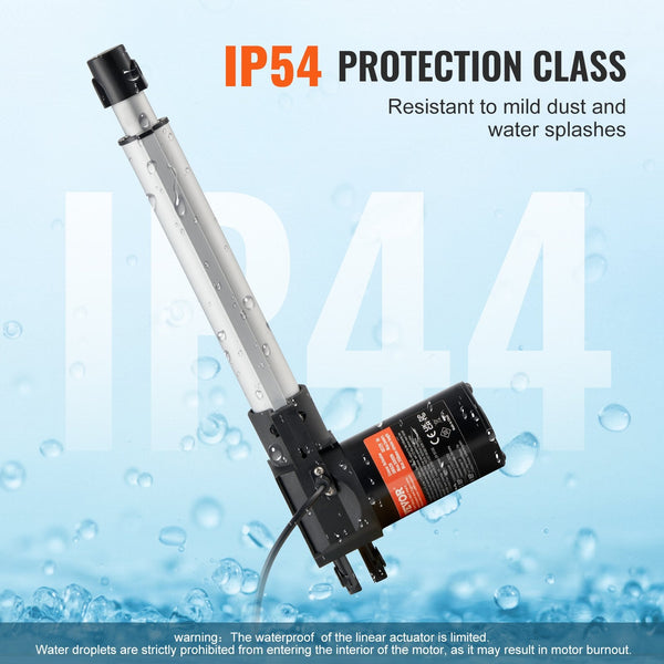 Linear Actuator 12V 8 Inch Heavy Duty 1320Lbs/6000N 0.19"/S Motion With Mounting Bracket & Ip44 Protection For Electric Door Industrial Machinery Vess
