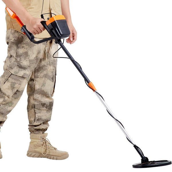 Metal Detector For Adults & Kids 8" Professional Adjustable Higher Accuracy Gold Ip68 Waterproof Coil With Lcd Display Advanced Dsp Chip Detecting Coi