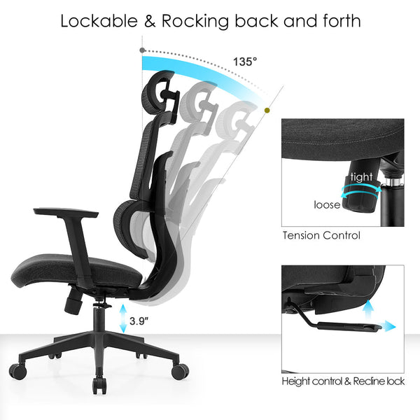 High Back Ergomonic Mesh Office Chair Office Chairs