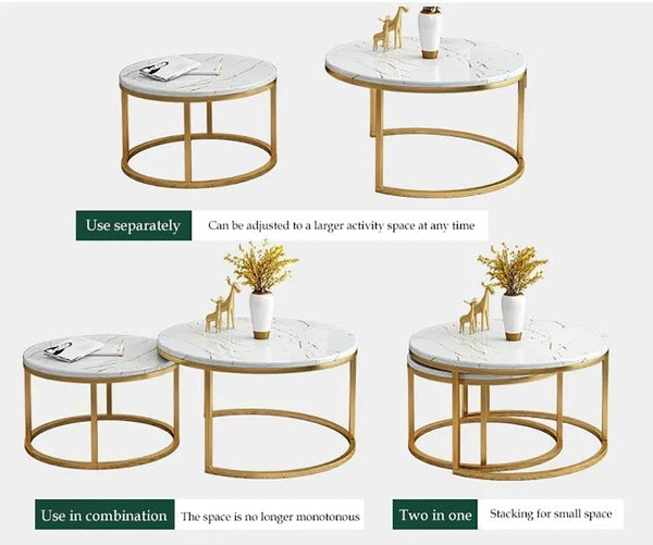 Nesting Coffee Table Faux Marble Small Round Tables Black Coffee Tables