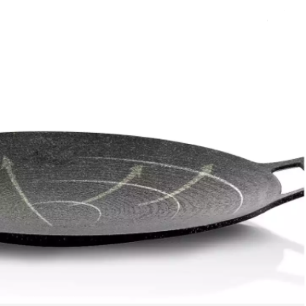 Nonstick Barbecue Grill Pan Sturdy Cast Iron Griddle 30Cm Frying & Grill Pans