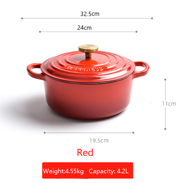 Enamel Cast Iron Pot Casserole/French Oven 22 Cm Other Cookware