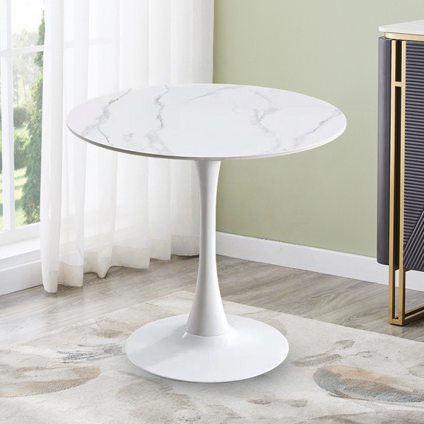 Celeste White Round Cafe Table Coffee Tables