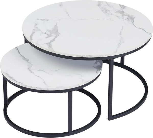 Nesting Coffee Table Faux Marble Small Round Tables White Coffee Tables