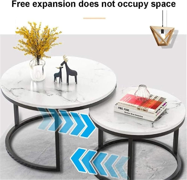 Nesting Coffee Table Faux Marble Small Round Tables White Coffee Tables