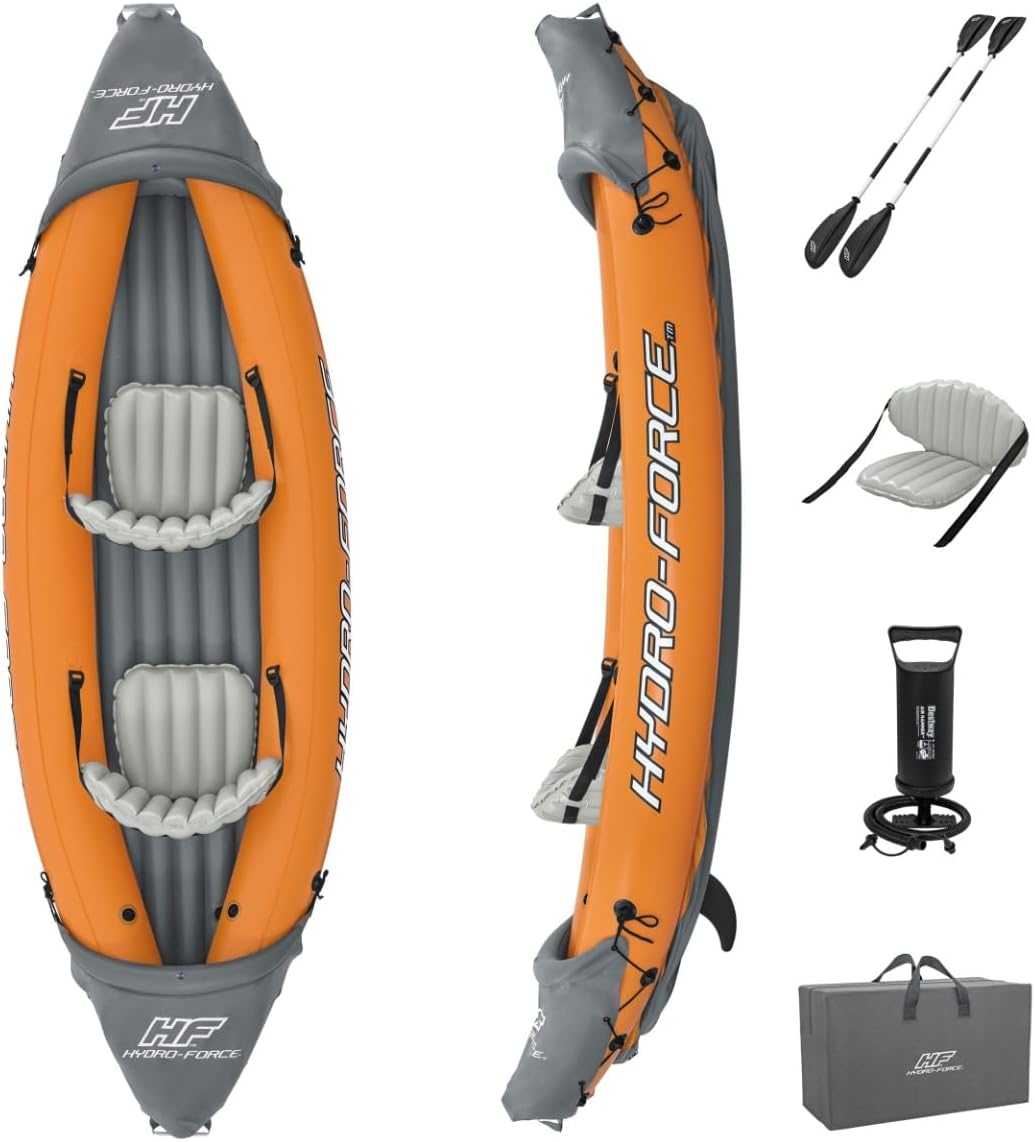 Bestway Rapid X2 3.21M Inflatable Person Kayak With Pump Paddles & Fins Set Inflatables