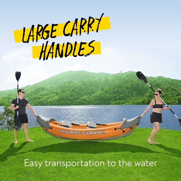 Bestway Rapid X2 3.21M Inflatable Person Kayak With Pump Paddles & Fins Set Inflatables