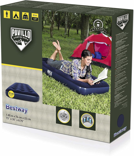 Bestway 1.85M X 76Cm 22Cm Air Mattress Jr.Twin Indoor/Outdoor Heavy Duty Durable Camping Inflatable Mattresses & Airbeds