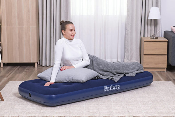 Bestway 1.85M X 76Cm 22Cm Air Mattress Jr.Twin Indoor/Outdoor Heavy Duty Durable Camping Inflatable Mattresses & Airbeds
